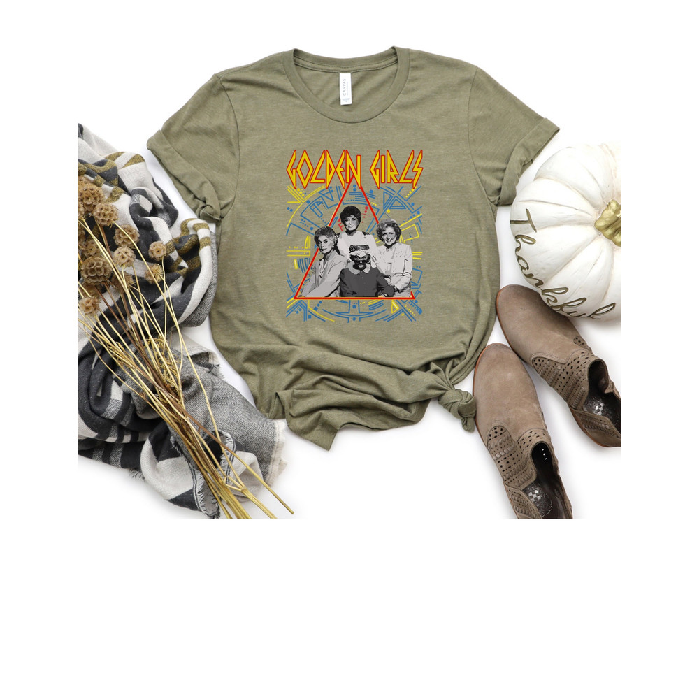 Def Leppard Golden Girls Shirt, Music TV Crossover, Vintage TV Show Shirt, Band Inspired Tee, Unique Fan Gift - 3.jpg