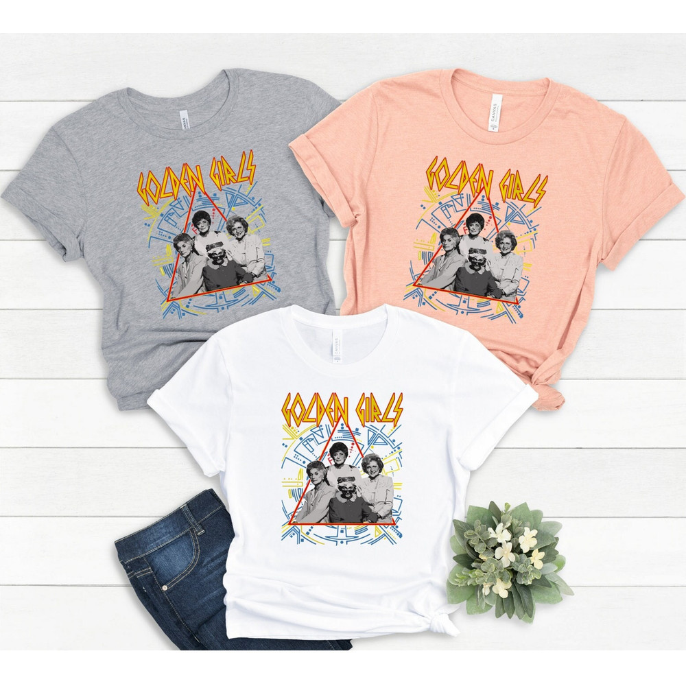 Def Leppard Golden Girls Shirt, Music TV Crossover, Vintage TV Show Shirt, Band Inspired Tee, Unique Fan Gift - 4.jpg