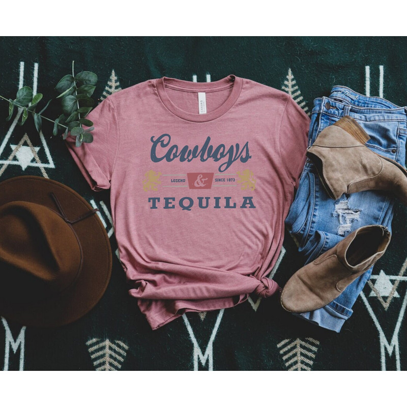 Cowboys and Tequila, Trendy Tshirt Oversized Tshirt, Coors, Cowboy, Cowgirl T-shirt, Country, Rodeo, Alcohol, Beer, Tequila - 2.jpg
