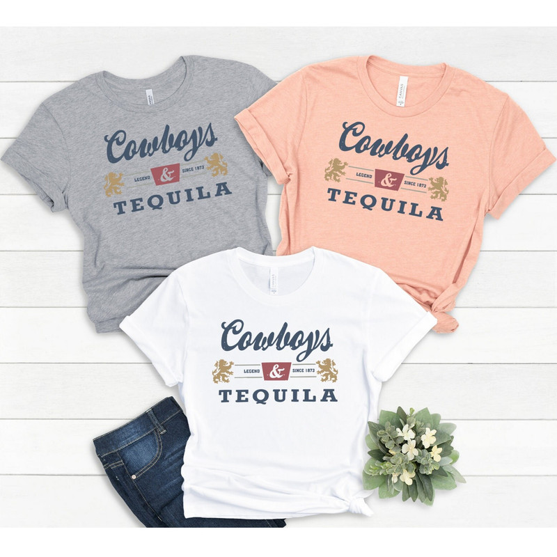 Cowboys and Tequila, Trendy Tshirt Oversized Tshirt, Coors, Cowboy, Cowgirl T-shirt, Country, Rodeo, Alcohol, Beer, Tequila - 3.jpg
