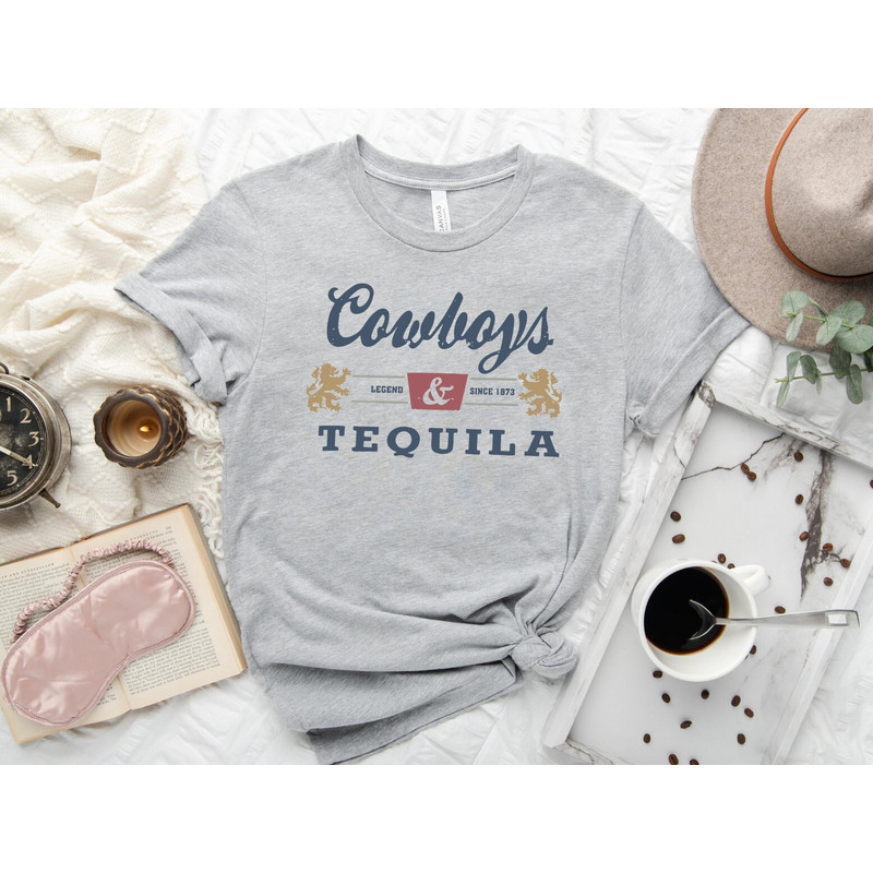 Cowboys and Tequila, Trendy Tshirt Oversized Tshirt, Coors, Cowboy, Cowgirl T-shirt, Country, Rodeo, Alcohol, Beer, Tequila - 4.jpg