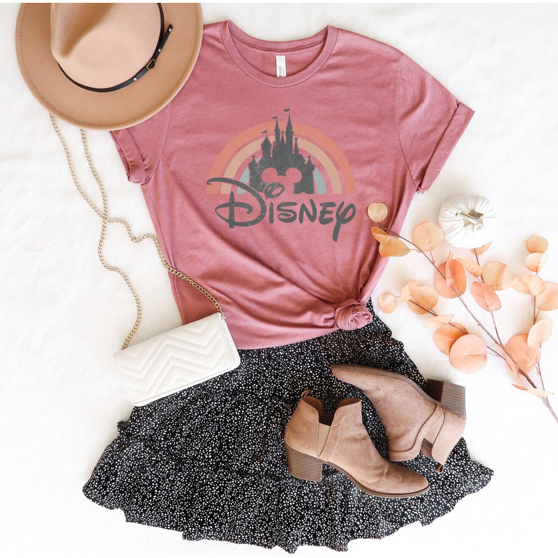 Disney Rainbow Castle Shirt, Disney Castle Shirt, Disney Family Shirt, Disney Retro Shirt,Disneyworld Shirt, Disneyland Shirt - 5.jpg