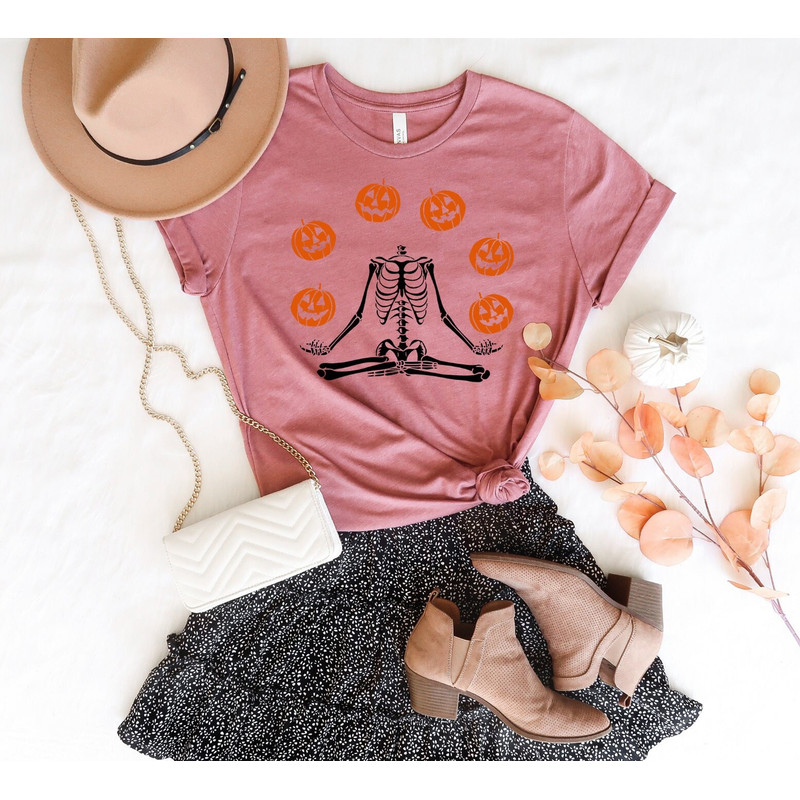 Halloween Shirt, Skeleton Shirt, Pumpkin Skeleton Shirt, Funny Skeleton Shirt, Spooky Season Shirt, Spooky TShirt, Funny Halloween Shirt - 5.jpg