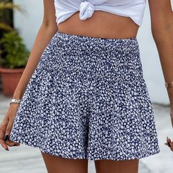 High Waist Print Shorts Casual Shorts For Summer Women's Clothing