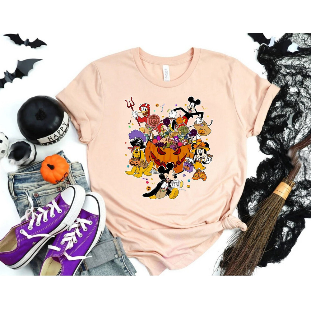 Mickey Pumpkin Shirt, Mickey Spooky Season Halloween Shirt, Disney Spooky Shirt, Disney Halloween Shirt, Disney Trip Shirt - 1.jpg