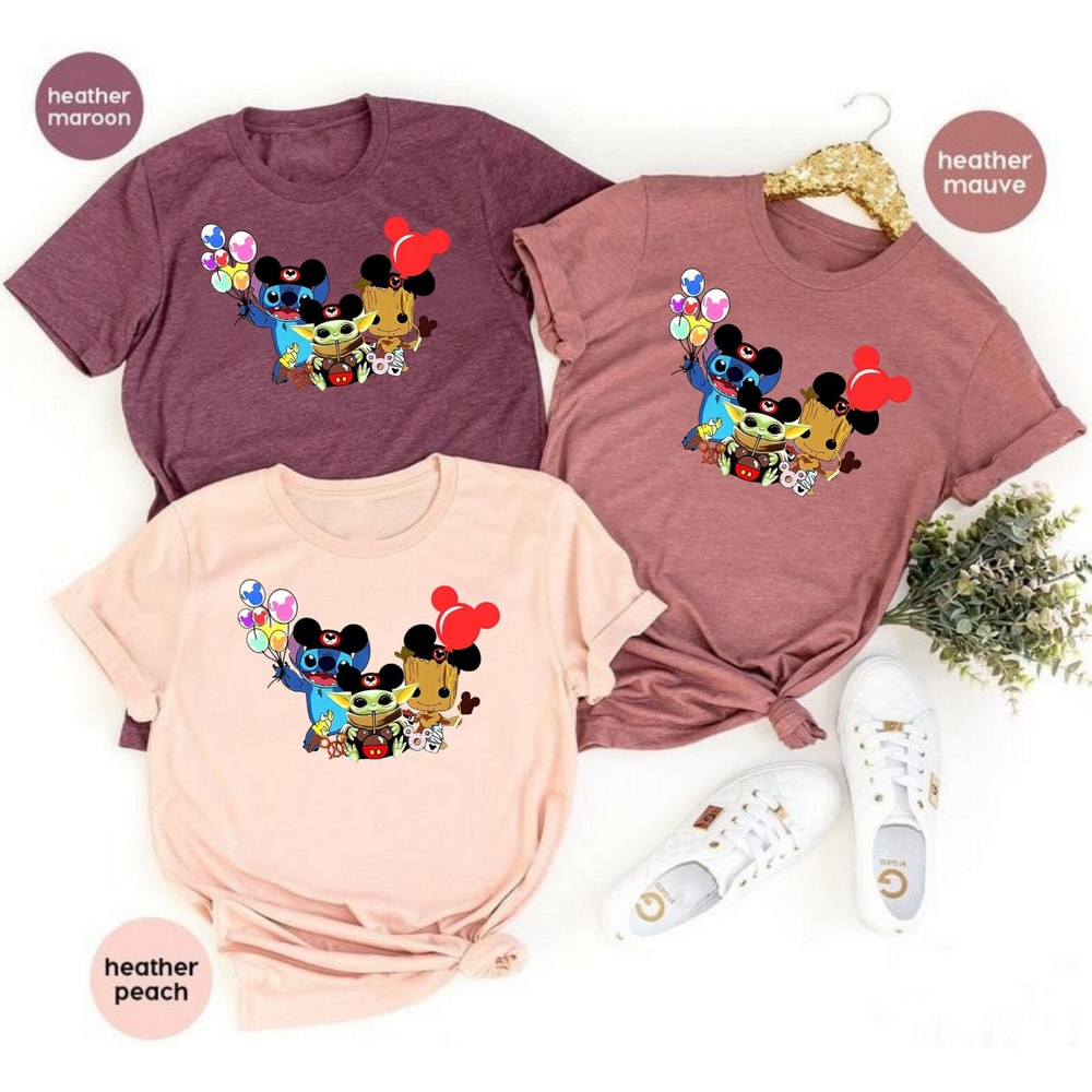 Mickey Shirt, Stitch, Baby Yoda, Baby Groot Shirt, Stitch & Baby Yoda Snacks Shirt, Disneyworld Family Shirt, Disneyland Shirts, Disney Ears - 2.jpg
