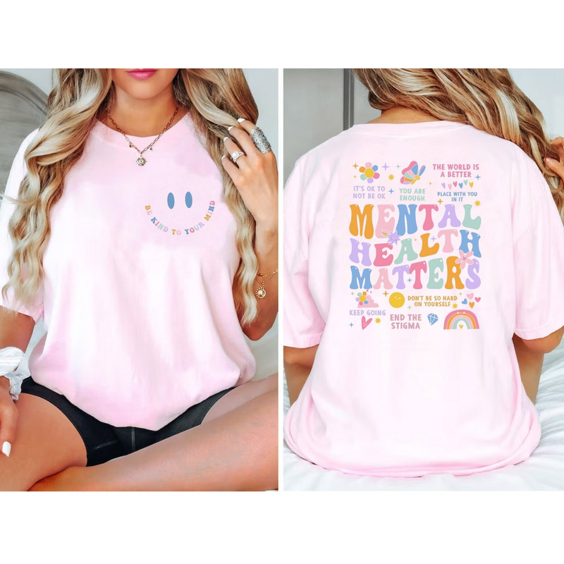 Mental Health Matters Shirt, Mental Health Shirts, Women Inspirational Shirts,Inspirational Gifts,You Matter Floral Shirt - 4.jpg