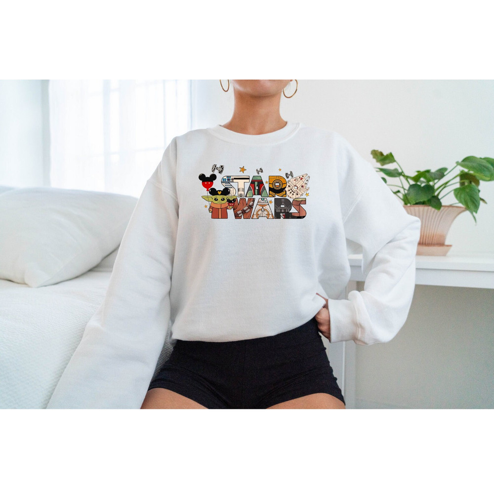 Star Wars Sweatshirt, Star Wars Group Sweatshirt, Grogu Shirt, Grogu Balloon Shirt, Star Wars Logo Hoodie, Disney Matching Sweatshirt - 4.jpg