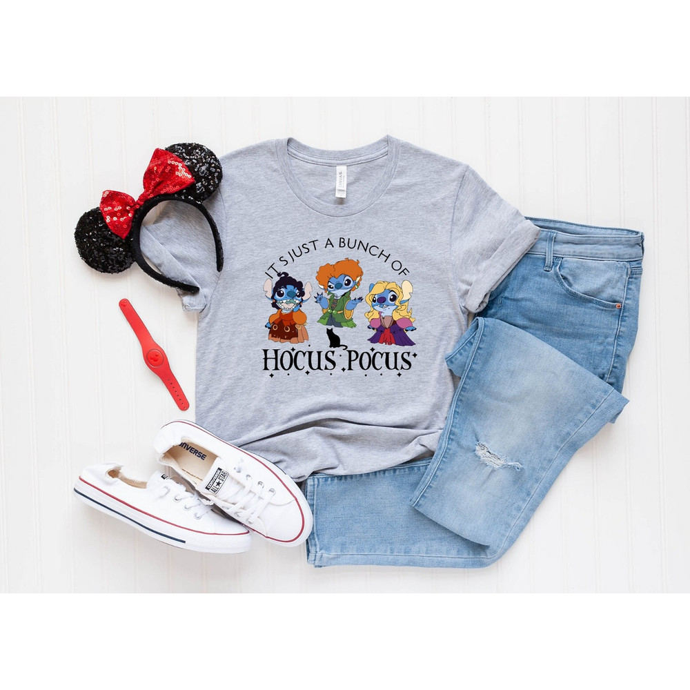 Stitch Halloween Shirt, It's Just A Bunch Of Hocus Pocus Shirt, Horror Stitch Shirt, Halloween Party Shirt,Matching Halloween - 3.jpg