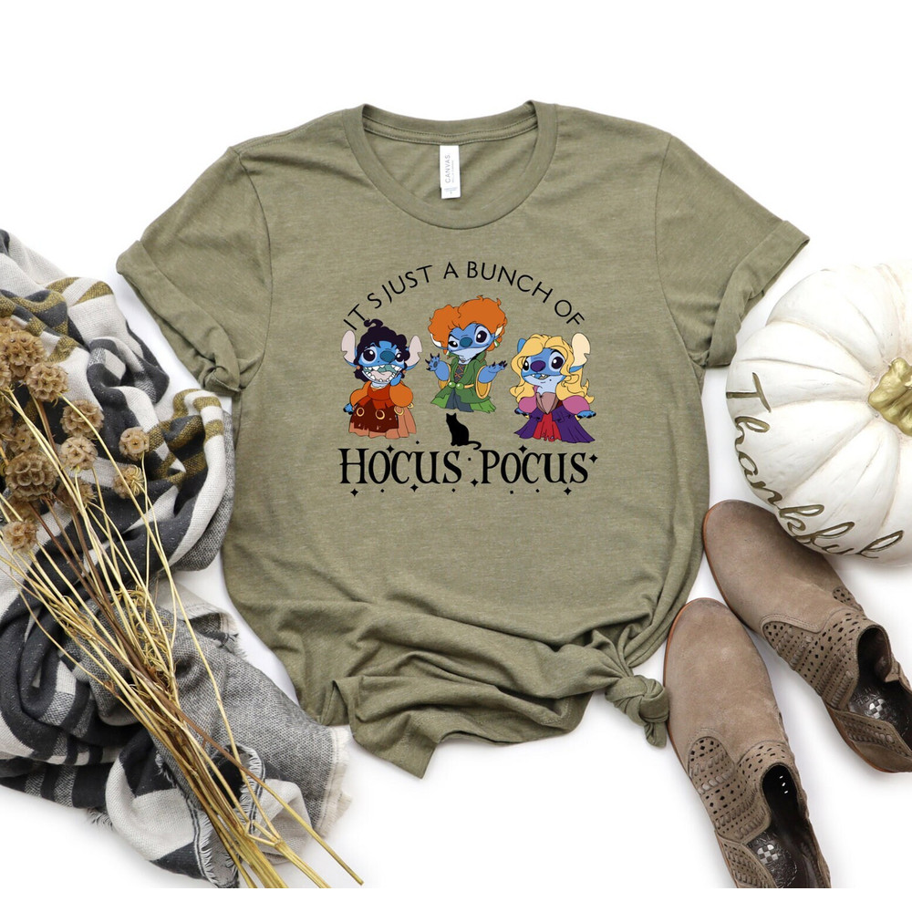 Stitch Halloween Shirt, It's Just A Bunch Of Hocus Pocus Shirt, Horror Stitch Shirt, Halloween Party Shirt,Matching Halloween - 4.jpg