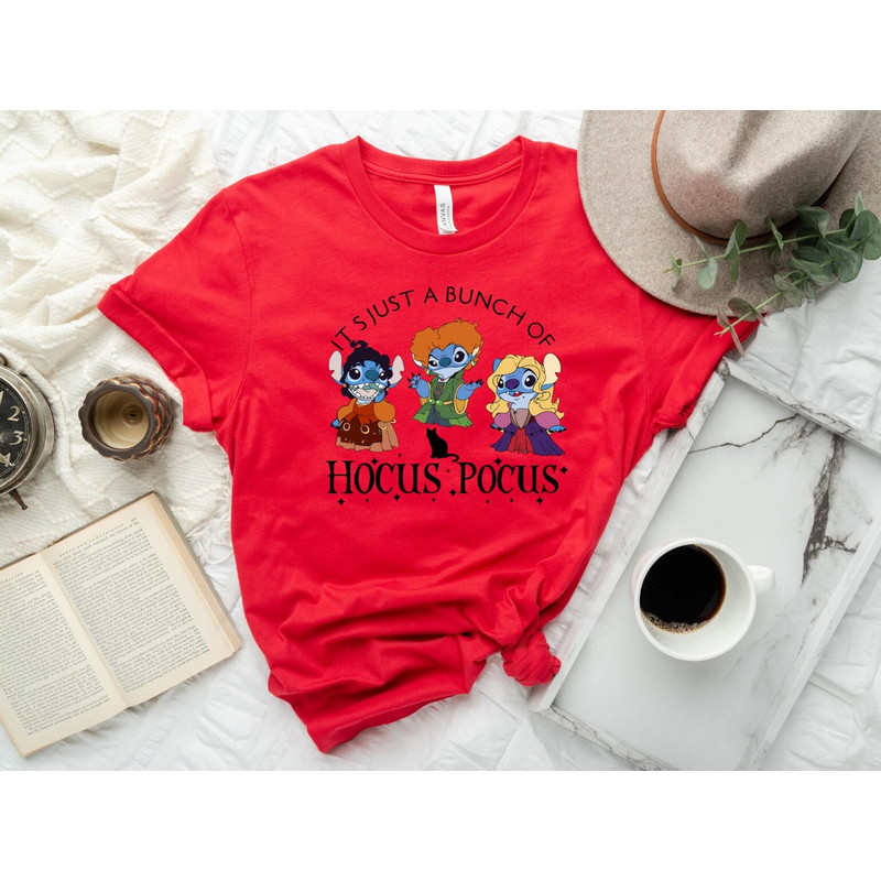Stitch Halloween Shirt, It's Just A Bunch Of Hocus Pocus Shirt, Horror Stitch Shirt, Halloween Party Shirt,Matching Halloween - 6.jpg