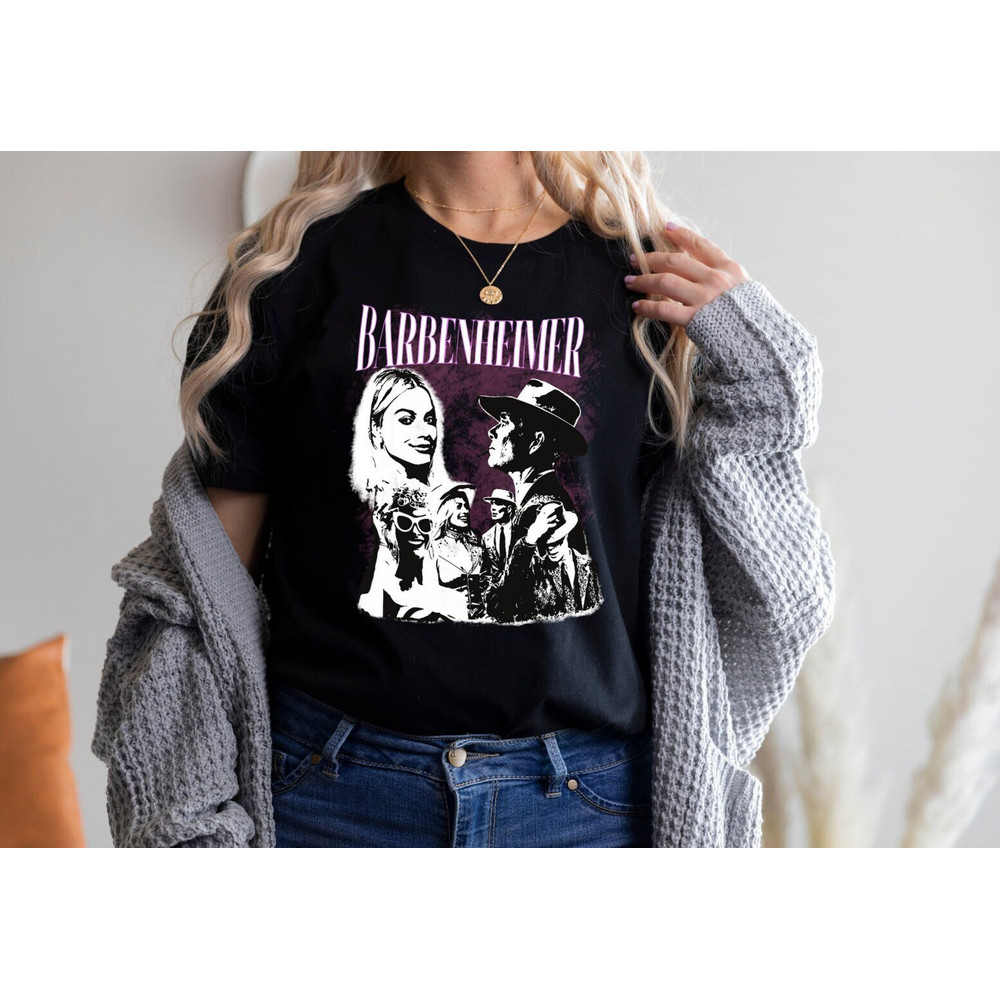 Vintage Barbenheimer Shirt,  Barbenheimer Shirt, Comeon Baby Lets go party shirt, Oppenheimer Shirt, Funny Movie Tshirt - 1.jpg