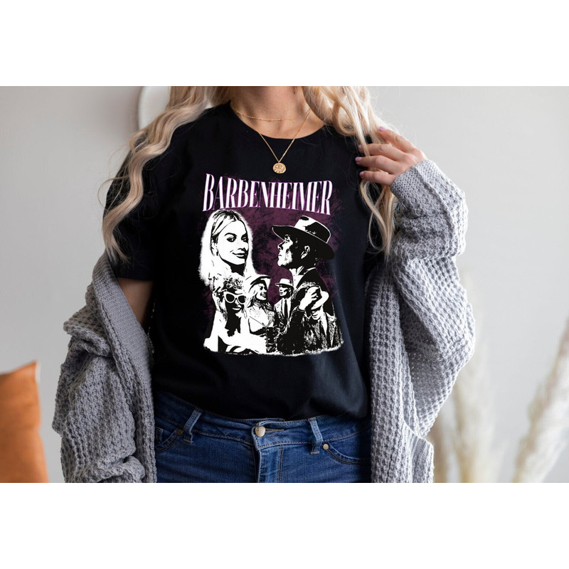Vintage Barbenheimer Shirt,  Barbenheimer Shirt, Comeon Baby Lets go party shirt, Oppenheimer Shirt, Funny Movie Tshirt - 1.jpg