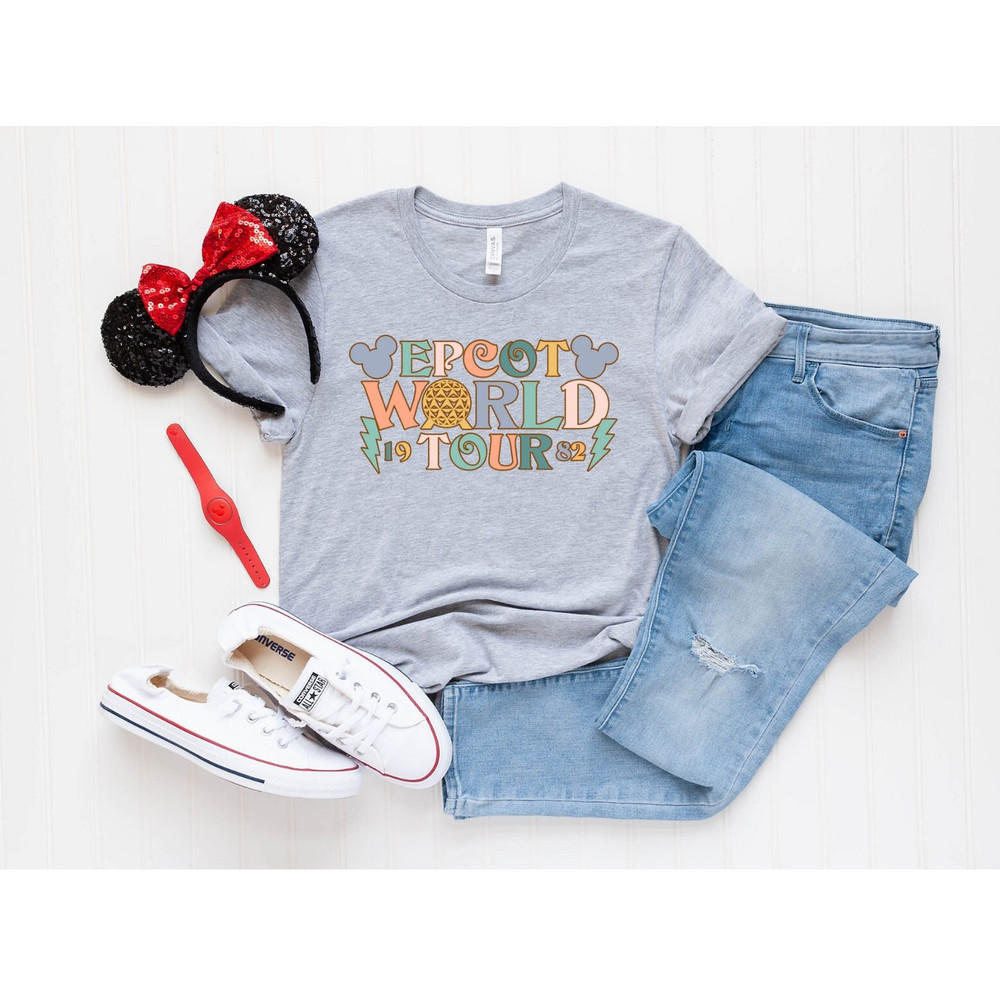 Two-Sided Retro Epcot World Tour Shirt, Mickey And Friends, Retro Disney Epcot Center 1982 Shirt, Retro Disney Shirt - 4.jpg