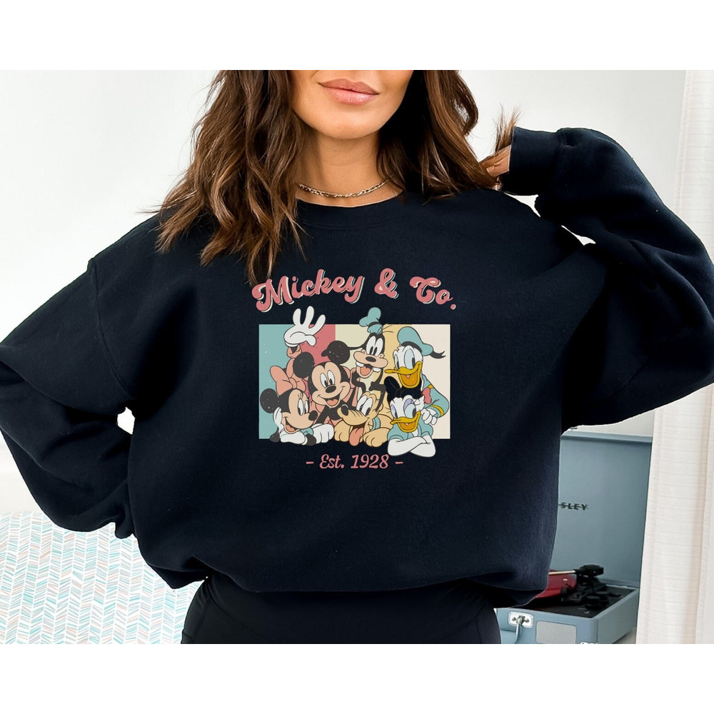 Vintage Disney Mickey And Co, Est 1928 Sweatshirt, Disneyworld Sweatshirt, 2023 Family Vacation Shirt, Disneyworld shirts - 1.jpg