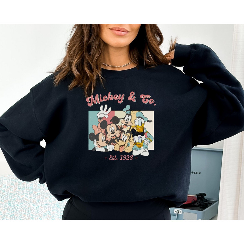 Vintage Disney Mickey And Co, Est 1928 Sweatshirt, Disneyworld Sweatshirt, 2023 Family Vacation Shirt, Disneyworld shirts - 1.jpg