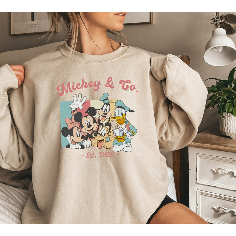 Vintage Disney Mickey And Co, Est 1928 Sweatshirt, Disneyworld Sweatshirt, 2023 Family Vacation Shirt, Disneyworld shirts - 5.jpg