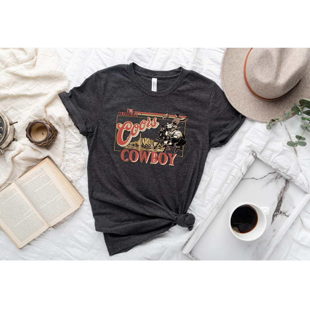 Western Shirt, Rodeo Shirt, Coors Cowboy Shirt, Coors Rodeo Shirt, Cowboy Shirt, Cowgirl Shirt, Retro Cowboy Shirt, Western TShirt - 2.jpg