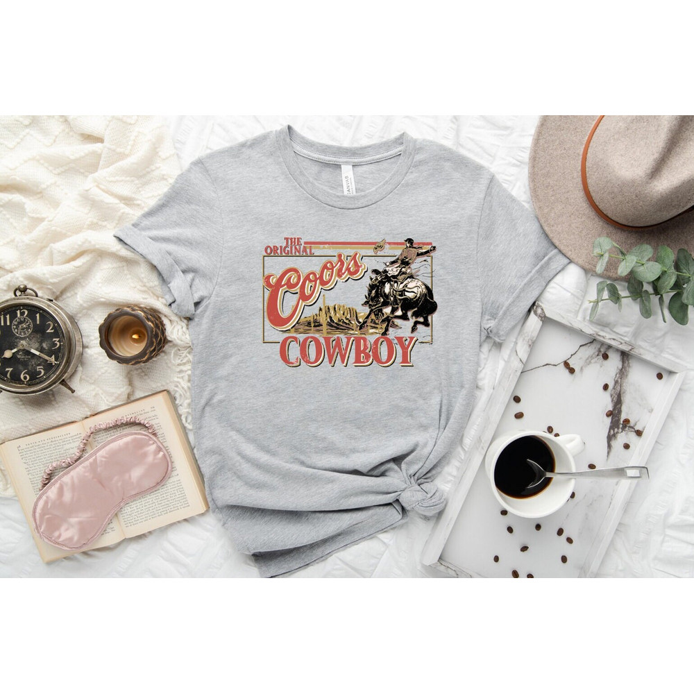 Western Shirt, Rodeo Shirt, Coors Cowboy Shirt, Coors Rodeo Shirt, Cowboy Shirt, Cowgirl Shirt, Retro Cowboy Shirt, Western TShirt - 5.jpg