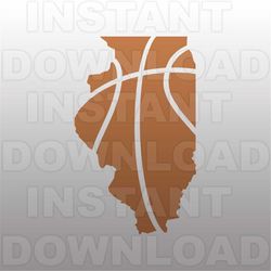 illinois basketball svg file -commercial & personal use- vector art svg for cricut,silhouette cameo,iron on vinyl design