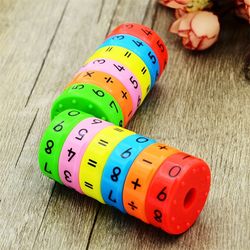 Preschool Learning Educational Counting Game Math Blocks Cylinder Numbers And Symbols Skills Tools