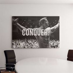 arnold schwarzenegger canvas - gym exercise workout motivation canvas poster wall art print