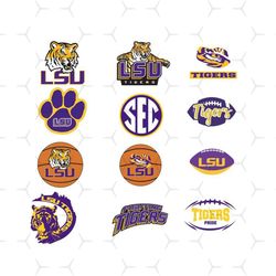 lsu tigers bundle svg, sport svg, lsu tigers svg, lsu tigers logo svg, lsu tigers fan svg, lsu tigers fan gift svg, foot
