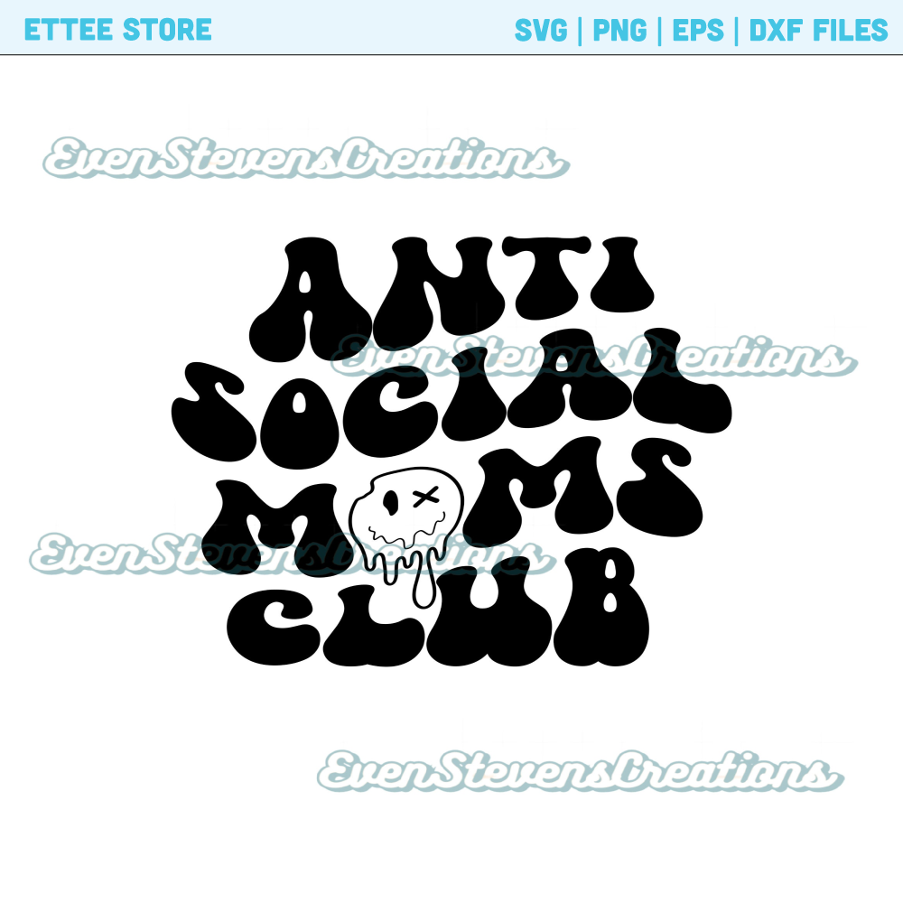 Anti social moms club wavy text retro smiley face humor funny popular best seller png sublimation design download - 1.jpg