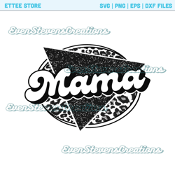 black leopard cheetah glitter rock mama mom popular best seller png sublimation design download