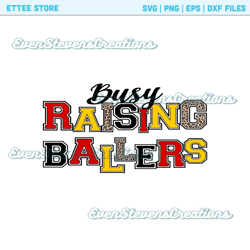 busy raising ballers leopard cheetah print baseball softball popular best seller png sublimation design download