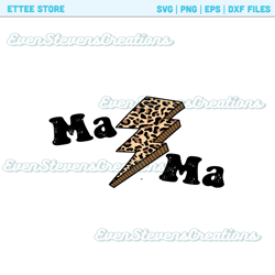 mama lightning bolt leopard cheetah print distressed retro popular best seller png sublimation design download