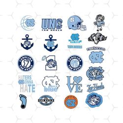 north carolina tar heels bundle svg, sport svg, north carolina tar heels svg, north carolina tar heels logo svg, north c