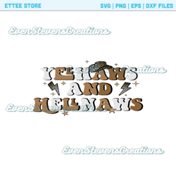 yee haws and hell naws western country cowboy cowgirl popular best seller png sublimation design download