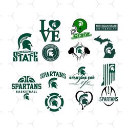 michigan state spartans bundle svg, sport svg, michigan state spartans svg, michigan state spartans logo svg, michigan s