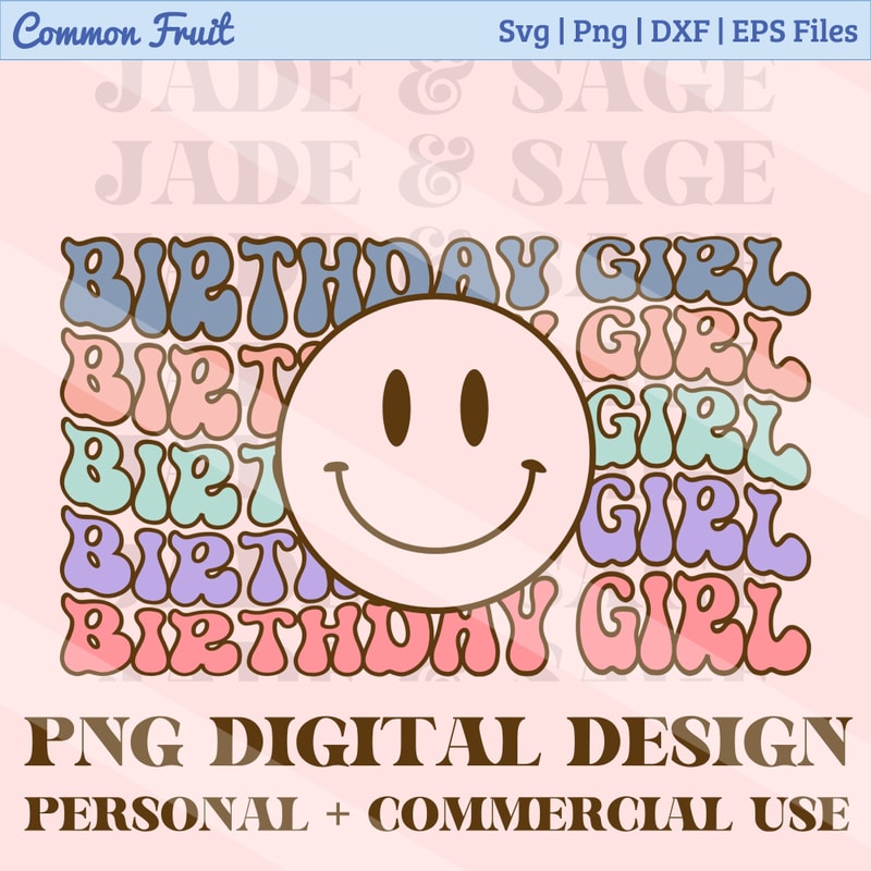 Birthday Girl Png Image,Trendy Design, Sublimation Designs Downloads, Png File, Birthday Girl Png for Sublimation, Retro Png, Retro Birthday - 1.jpg