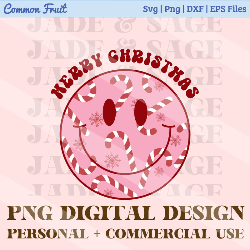 Christmas Png, Smiling Face Sublimation, Digital Design Download, Candy Cane Png, Retro Christmas Png, Vintage Png, Christmas Shirt Design - 1.jpg