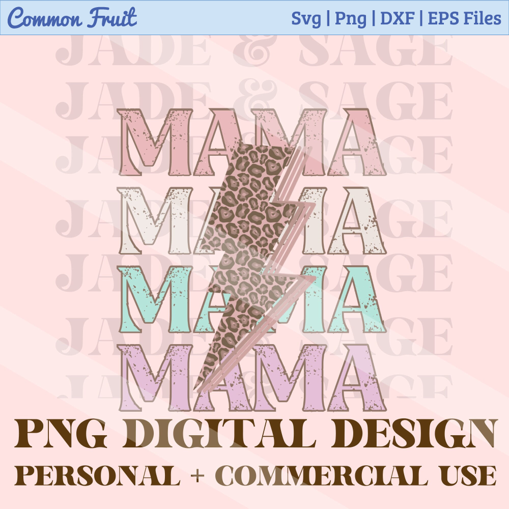 Mama Png, Mama Stacked Distressed Cheetah Leopard Bolt, Printable DTG T-Shirt, Sublimation Design, Instant Download, Popular Png, Trendy Png - 1.jpg