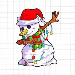 Dabbing Snowman Png, Snowman Christmas Png, Snowman Xmas Png, Snowman Santa Hat Png