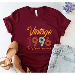 vintage 1996 27th birthday t shirt, 2023 gift ideas, 1996- retro shirt, vintage shirt, classic 1996 shirt, born in 1996