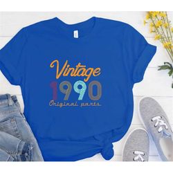 vintage 1990 33rd birthday t shirt, 2023 gift ideas, 1990- retro shirt, vintage shirt, classic 1990 shirt, born in 1990