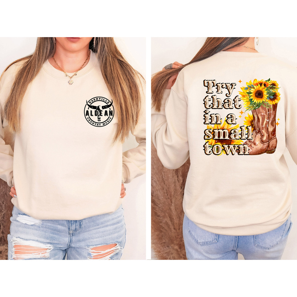 Jason Aldean Front and Back Sweatshirt, Try that in a small town, Jason Aldean Sweatshirt,Country Music Sweater,Concert Sweatshirt,Nashville - 3.jpg