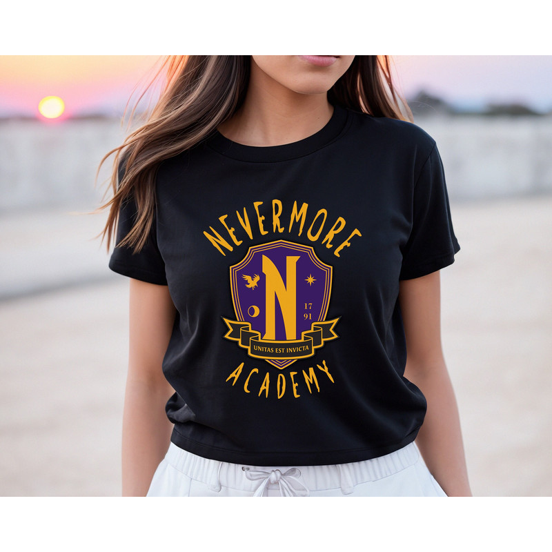 Nevermore Academy Shirt, Wednesday Adam Tshirt, Allan Poe, Wednesday Shirt, Raven, Edgar Allan Poe, Wednesday Nevermore, addams family Shirt - 1.jpg