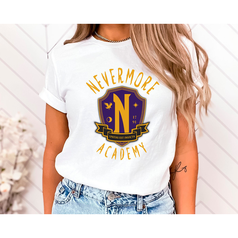 Nevermore Academy Shirt, Wednesday Adam Tshirt, Allan Poe, Wednesday Shirt, Raven, Edgar Allan Poe, Wednesday Nevermore, addams family Shirt - 3.jpg