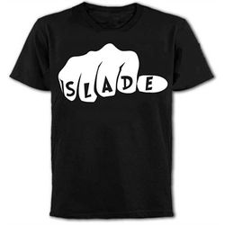 slade 70's glam rock band mens t-shirt black wave/punk/tee/band/music/top