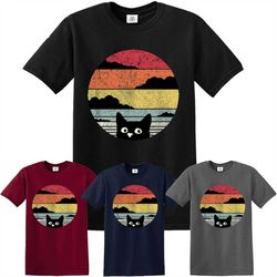 cat retro funny t-shirt kitten cats gift xmas ladies men's kids t-shirt top tee