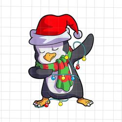dabbing penguin christmas png, funny penguin christmas png, penguin xmas png, penguin santa light png