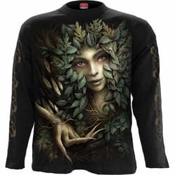 spiral direct woodland queen long sleeve women rocker queen man new top
