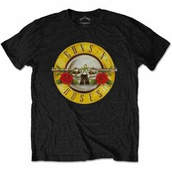 official guns n roses unisex classic logo black t-shirt tee short sleeve top