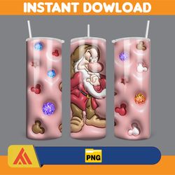 inflated mickey and friends cartoon tumbler, winnie the pooh tumbler wraps 20oz skinny sublimation (7)