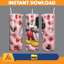 inflated mickey and friends cartoon tumbler, winnie the pooh tumbler wraps 20oz skinny sublimation (8)